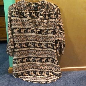 Rue 21 3/4 sleeve rolled up shirt